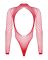 Сетчатый бодистокинг с длинным рукавом Obsessive B126 teddy red S/M/L, красный