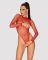 (SALE) Сетчатый бодистокинг с длинным рукавом Obsessive B126 teddy red XL/XXL, красный