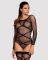 (SALE) Бодистокинг Obsessive Bodystocking G320 S/M/L, чулки, боди, декор в виде линий
