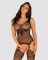Бодистокинг Obsessive Bodystocking G323 S/M/L black, рисунок пчелы и бабочки
