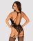 Бодистокинг Obsessive Bodystocking G324 XL/XXL black, силуэтный рисунок