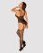 (SALE) Ажурный бодистокинг под паутину Obsessive Bodystocking G325 black S/M/L, черный, комбинезон, имитаци