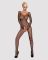 (SALE) Сетчатый бодистокинг с длинным рукавом Obsessive Bodystocking N109 black S/M/L, черный, комбинезон,