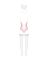 Эротический костюм зайки Obsessive Bunny suit 4 pcs costume pink S/M, розовый, топ с подвязками, тру