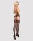 Сетчатые чулки-стокинги с имитацией гартеров Obsessive Garter stockings S500 S/M/L, черные, с доступ