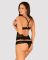 Полупрозрачный набор с украшениями Obsessive Ivannes top & thong S/M, черный, топ и танга