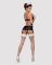 Эротический костюм горничной Obsessive Maidme set 5pcs L/XL, бюстгальтер, пояс с фартуком, чулки, ст