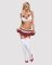 Эротический костюм школьницы с мини-юбкой Obsessive Schooly 5pcs costume L/XL, бело-красный, топ, юб