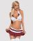 Эротический костюм школьницы с мини-юбкой Obsessive Schooly 5pcs costume L/XL, бело-красный, топ, юб