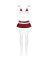 Эротический костюм школьницы с мини-юбкой Obsessive Schooly 5pcs costume L/XL, бело-красный, топ, юб