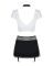 Эротический костюм секретарши Obsessive Secretary suit 5pcs black S/M, черно-белый, топ, юбка, стрин