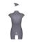 Эротический костюм стюардессы Obsessive Stewardess 3 pcs costume grey L/XL, серый, платье, стринги,