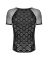 Мужская полупрозрачная футболка с орнаментом Obsessive T102 T-shirt S/M/L, черная