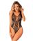 Бодистокинг с вырезами Obsessive B138 teddy S/M/L, black, с доступом