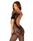(SALE) Сетчатый бодистокинг с цветочным рисунком Obsessive Bodystocking F238 S/M/L, black, с доступом, имит