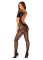 (SALE) Сетчатый бодистокинг с цветочным рисунком Obsessive Bodystocking F238 S/M/L, black, с доступом, имит
