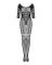 (SALE) Сетчатый бодистокинг с имитацией подвязок Obsessive Bodystocking G329 S/M/L, black, с доступом