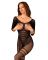 (SALE) Сетчатый бодистокинг с имитацией подвязок Obsessive Bodystocking G329 XL/XXL, black, с доступом