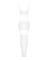 Сетчатый бодистокинг с имитацией топа и шорт Obsessive Bodystocking G330 XL/XXL, white, с доступом
