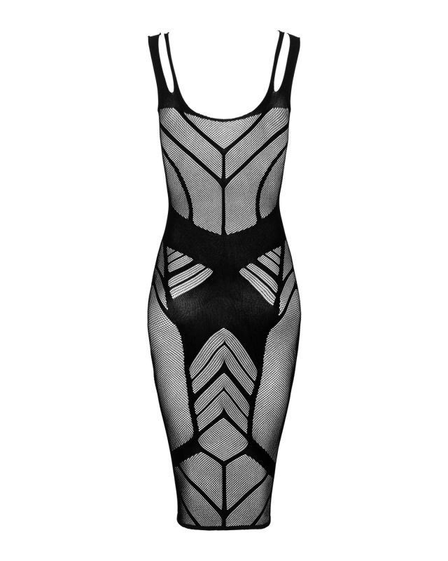 (SALE) Полупрозрачное платье миди Obsessive D609 dress S/M/L, black