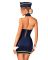 Эротический костюм стюардессы Obsessive Stewardess uniform XS/S, blue, платье, пилотка, шарф, манжет
