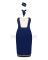 Эротический костюм стюардессы Obsessive Stewardess uniform XS/S, blue, платье, пилотка, шарф, манжет