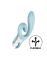 Вибратор-кролик Satisfyer Love Me Blue, гибкий, отросток с тройным кончиком
