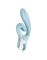 Вибратор-кролик Satisfyer Love Me Blue, гибкий, отросток с тройным кончиком