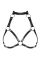 (SALE) Портупея на грудь Obsessive A740 harness black O/S, искусственная кожа