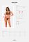 Полупрозрачный комплект Obsessive Celia Noir 2-pcs set M/L, бюстгальтер, стринги
