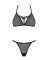 Полупрозрачный комплект Obsessive Celia Noir 2-pcs set M/L, бюстгальтер, стринги