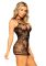 Ажурное платье-сетка Leg Avenue Lace mini dress with cut-outs Black, one size