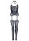 Эротический бодистокинг Leg Avenue Jacquard net Black, имитация чулок, открытый доступ, one size
