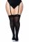 Плотные непрозрачные чулки Leg Avenue Nylon Thigh Highs Black, plus size