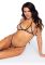 Эротический комплект со стразами Leg Avenue Catch Me Rhinestone set, трусики и бра, one size