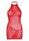 Платье-сетка со стразами Leg Avenue Rhinestone halter mini dress Red, открытая спина, one size