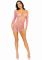 Платье-сетка с сердечками Leg Avenue Heart net mini dress Pink, завязки, открытые плечи, one size