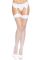 Чулки-сетка со швом Leg Avenue Backseam Thigh Highs White, one size