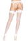 Чулки-сетка со швом Leg Avenue Backseam Thigh Highs White, one size
