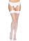 Чулки-сетка со швом Leg Avenue Backseam Thigh Highs White, one size