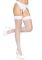 Чулки-сетка со швом Leg Avenue Backseam Thigh Highs White, one size