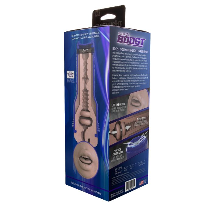 Мастурбатор-ротик Fleshlight Boost Blow Light Medium Flesh, плавающие кольца Turbo Tech