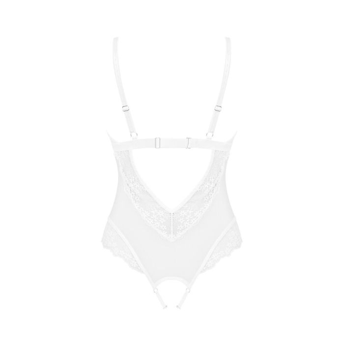Эротическое полупрозрачное боди Obsessive Heavenlly crotchless teddy M/L, с доступом
