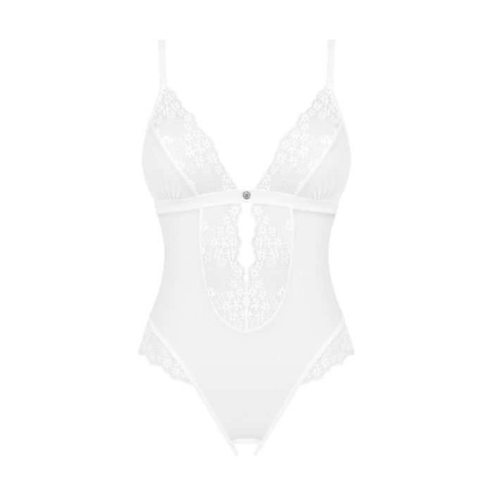 Эротическое полупрозрачное боди Obsessive Heavenlly crotchless teddy M/L, с доступом