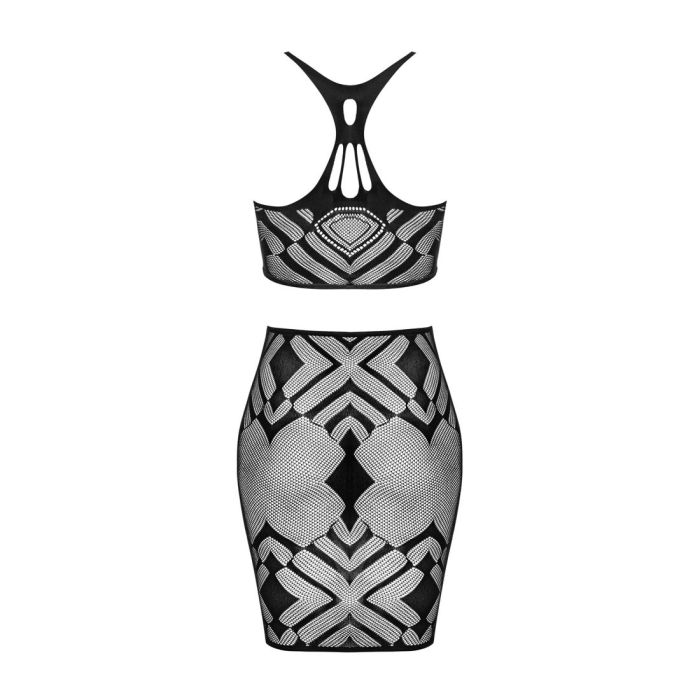 (SALE) Эротичный полупрозрачный комплект Obsessive K101 top & skirt S/M/L, топ, юбка