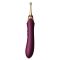 Мультифункциональный вибратор Zalo — Bess 2 Velvet Purple, 4 насадки, подогрев