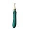 Мультифункциональный вибратор Zalo — Bess 2 Turquoise Green, 4 насадки, подогрев