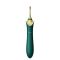 Мультифункциональный вибратор Zalo — Bess 2 Turquoise Green, 4 насадки, подогрев