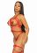 Портупея-тедди из ремней Leg Avenue Studded O-ring harness teddy L Red, экокожа