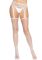 Чулки-сетка Leg Avenue Net stockings with garter belt One size White, пояс, подвязки